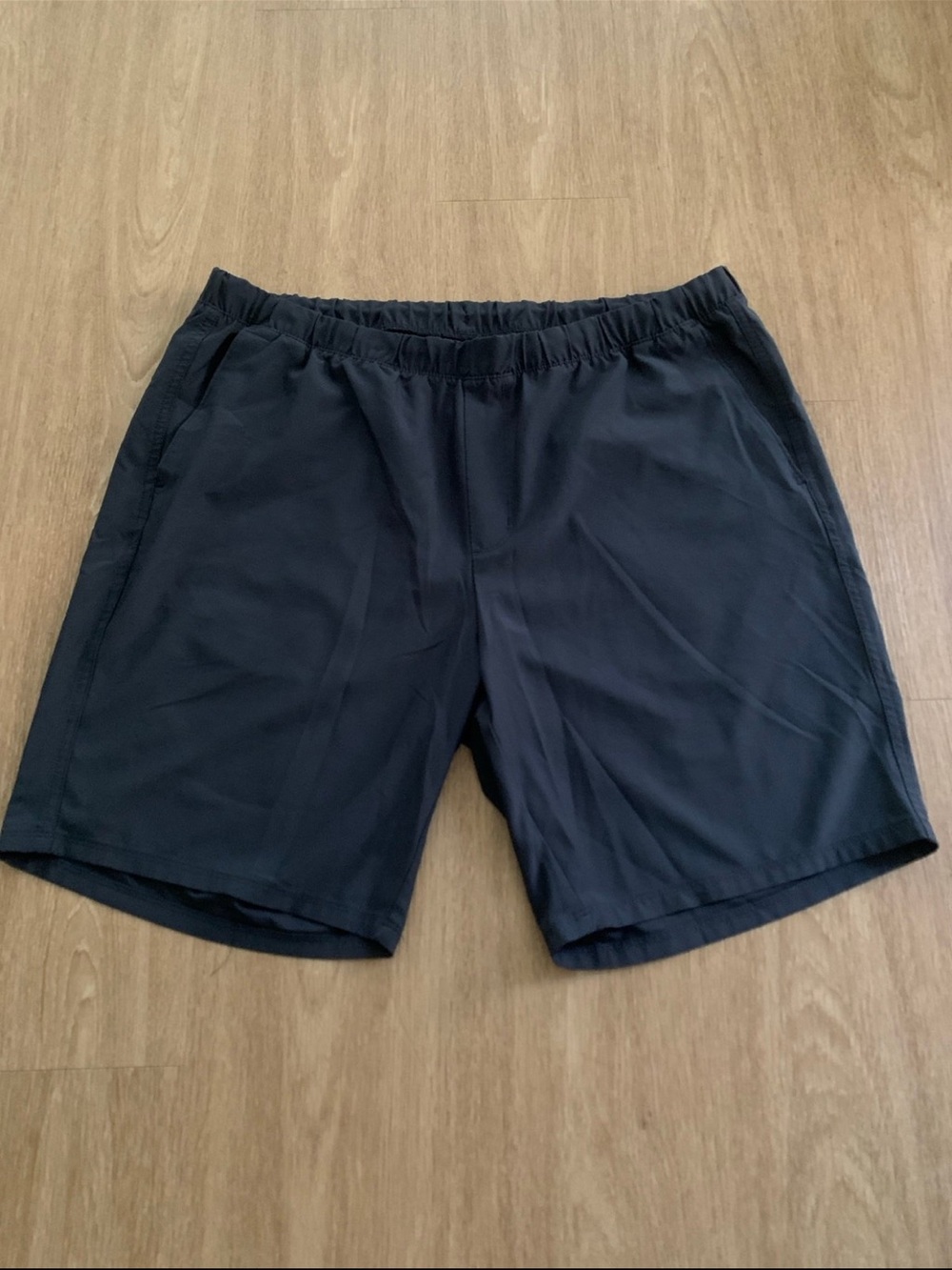 Men's Performance Black Elastic Waist Shorts